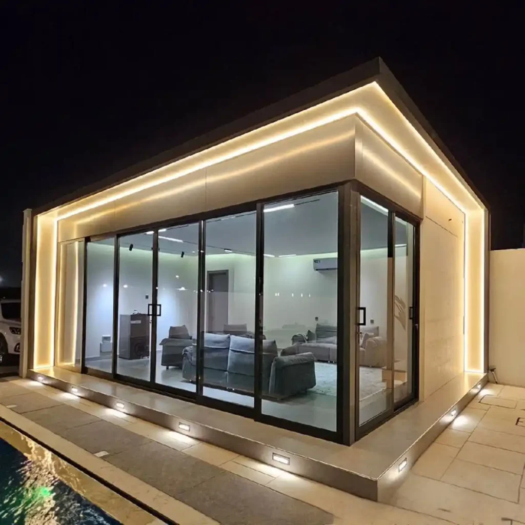 أفضل شركة تصميم مجلس خارجي زجاجي